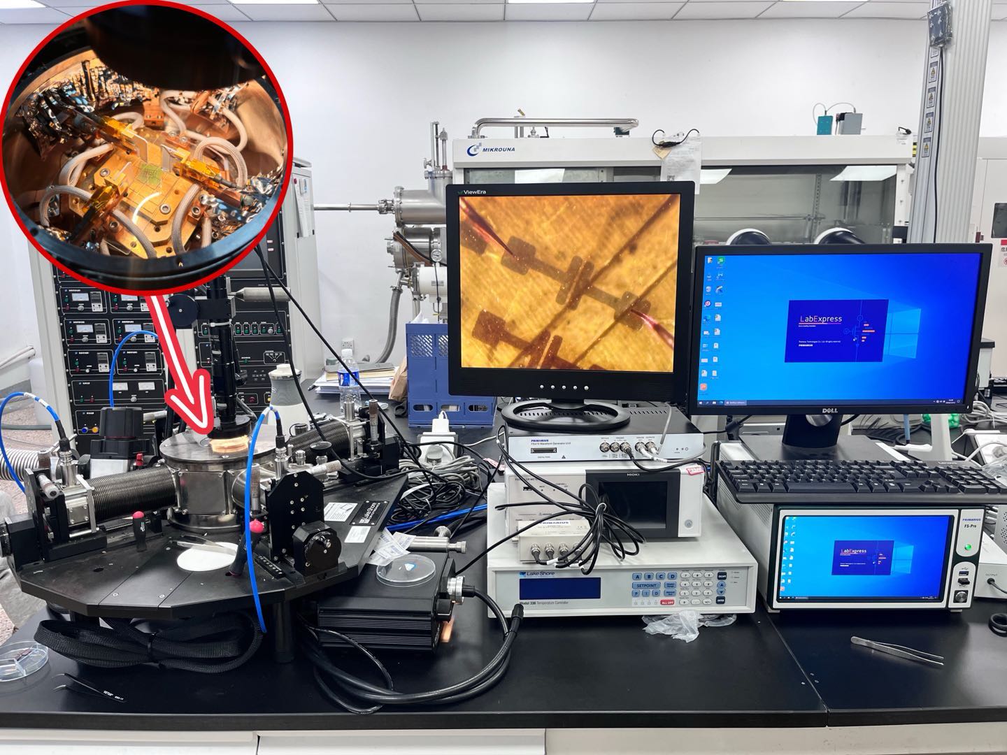 Lake Shore probe station with Primarius FS-Pro semiconductor analyzer